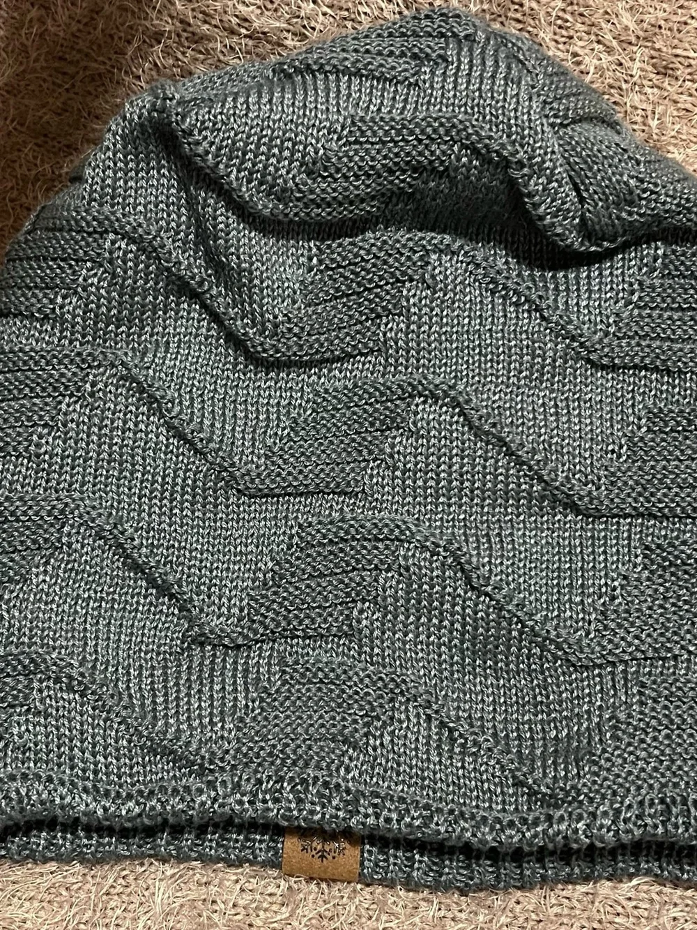 STSAIL Charcoal Slouchy Knit Beanie Cap